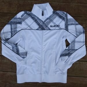 Billabong Men's White Black Full Zip Jacket